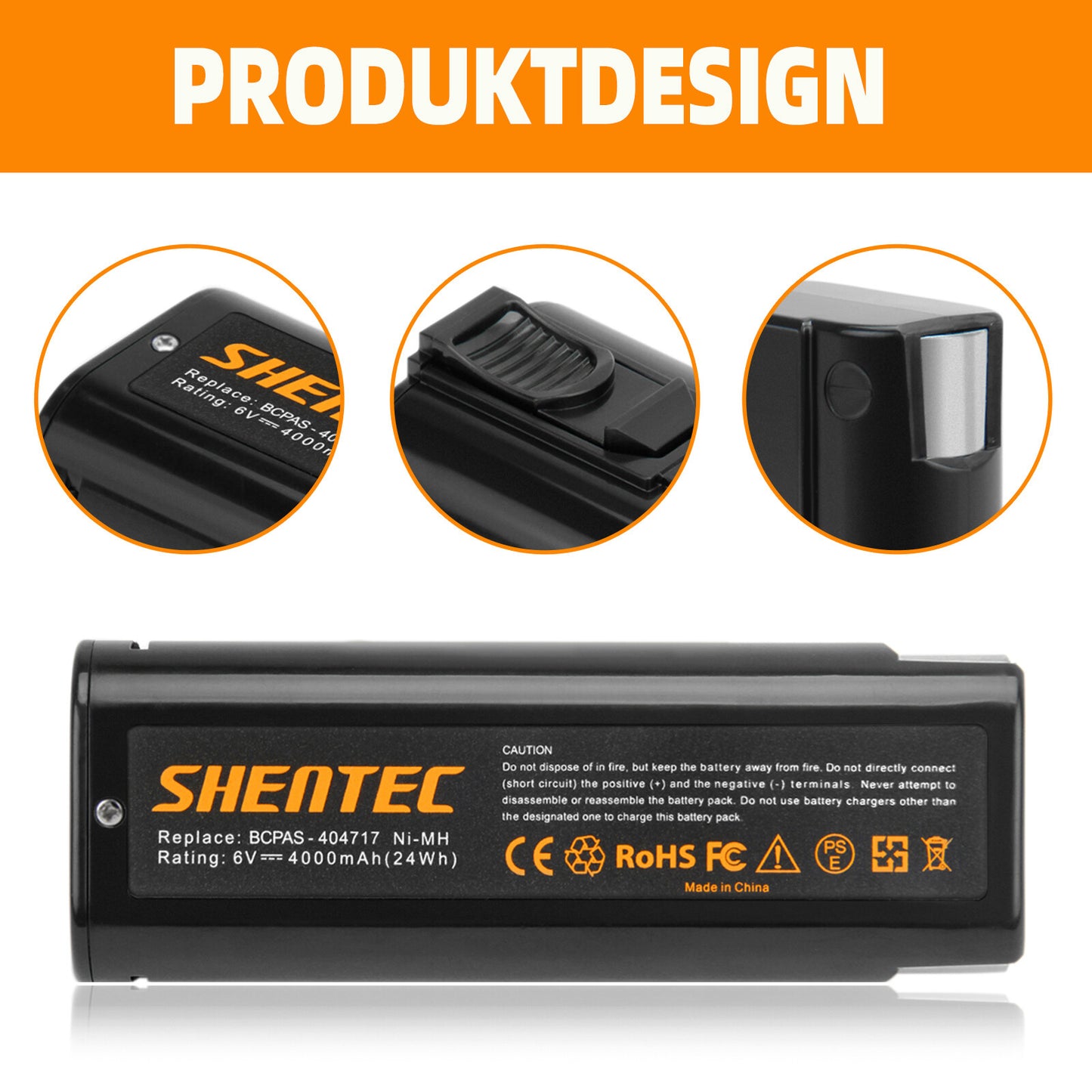 SHENTEC Batteria 6V 2x 4Ah per Paslode 404717 B20544E 900600 IM250 IM350 IM65 IM50