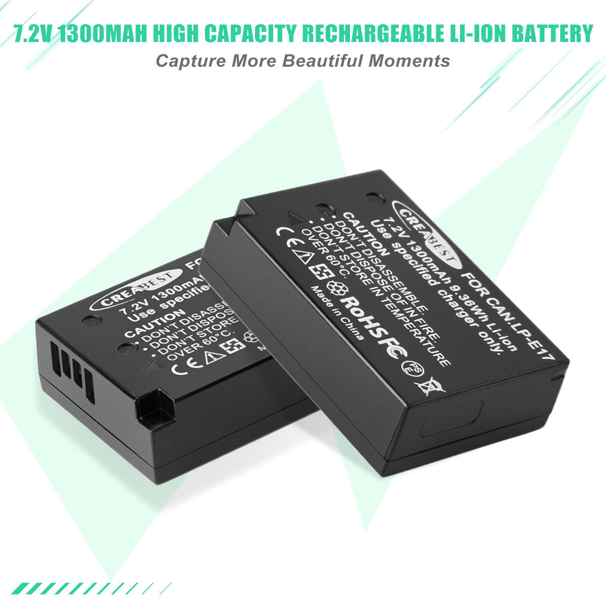 2x LP-E17 Batteria+Caricabatterie per Canon M3 200D 250D 750D 850D 800D X8i X9 77D M6 M5