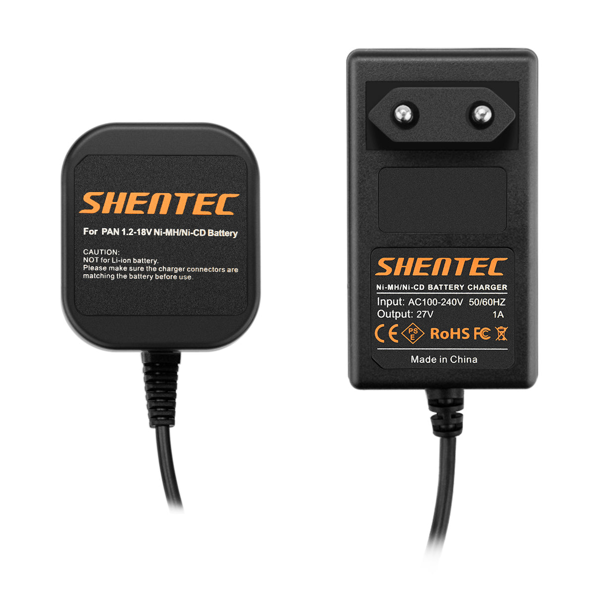 Caricabatterie SHENTEC per batterie Panasonic 7,2V-18V Ni-MH/Ni-Cd EY9106B EY9200 EY9001 EY9005B