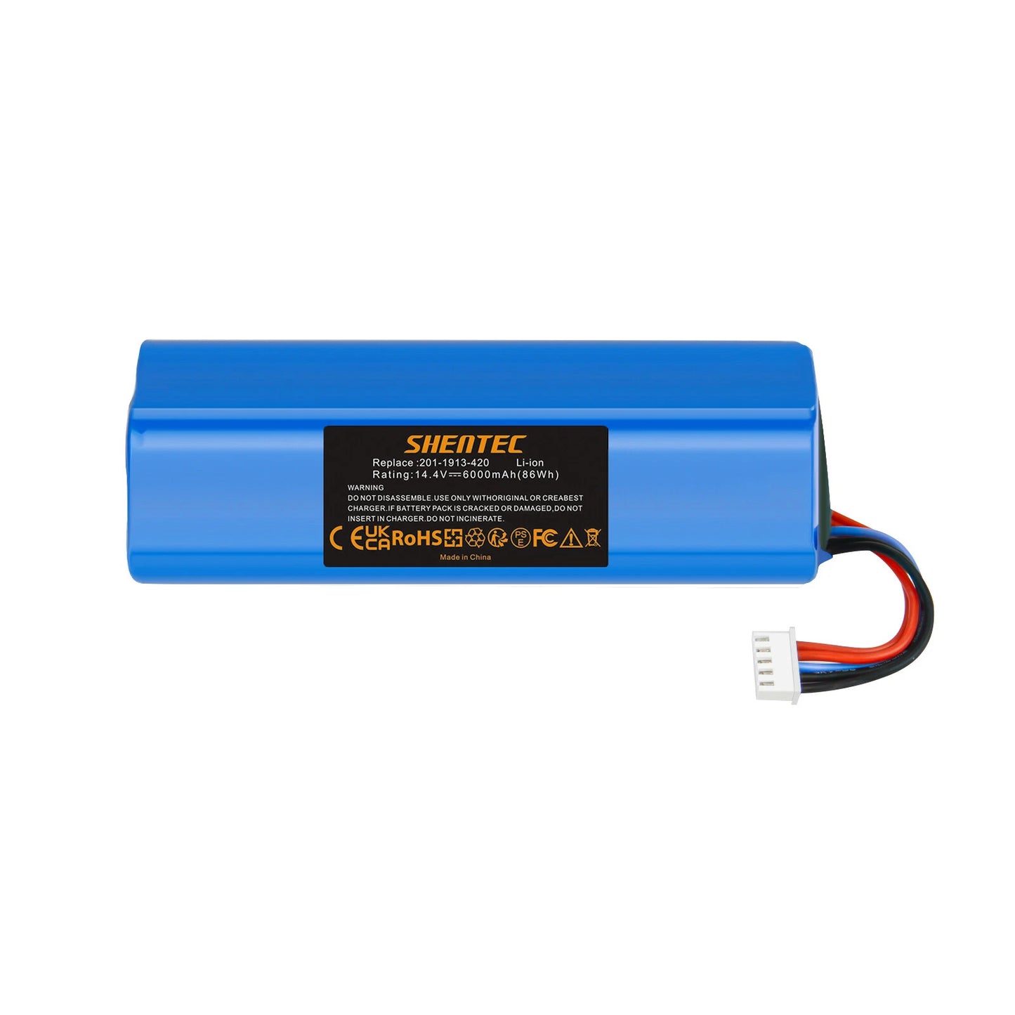 SHENTEC 6Ah Li-ion Batteria per Ecovacs 201-1913-4200 S10-Li-144-5200 DBX11-11/21