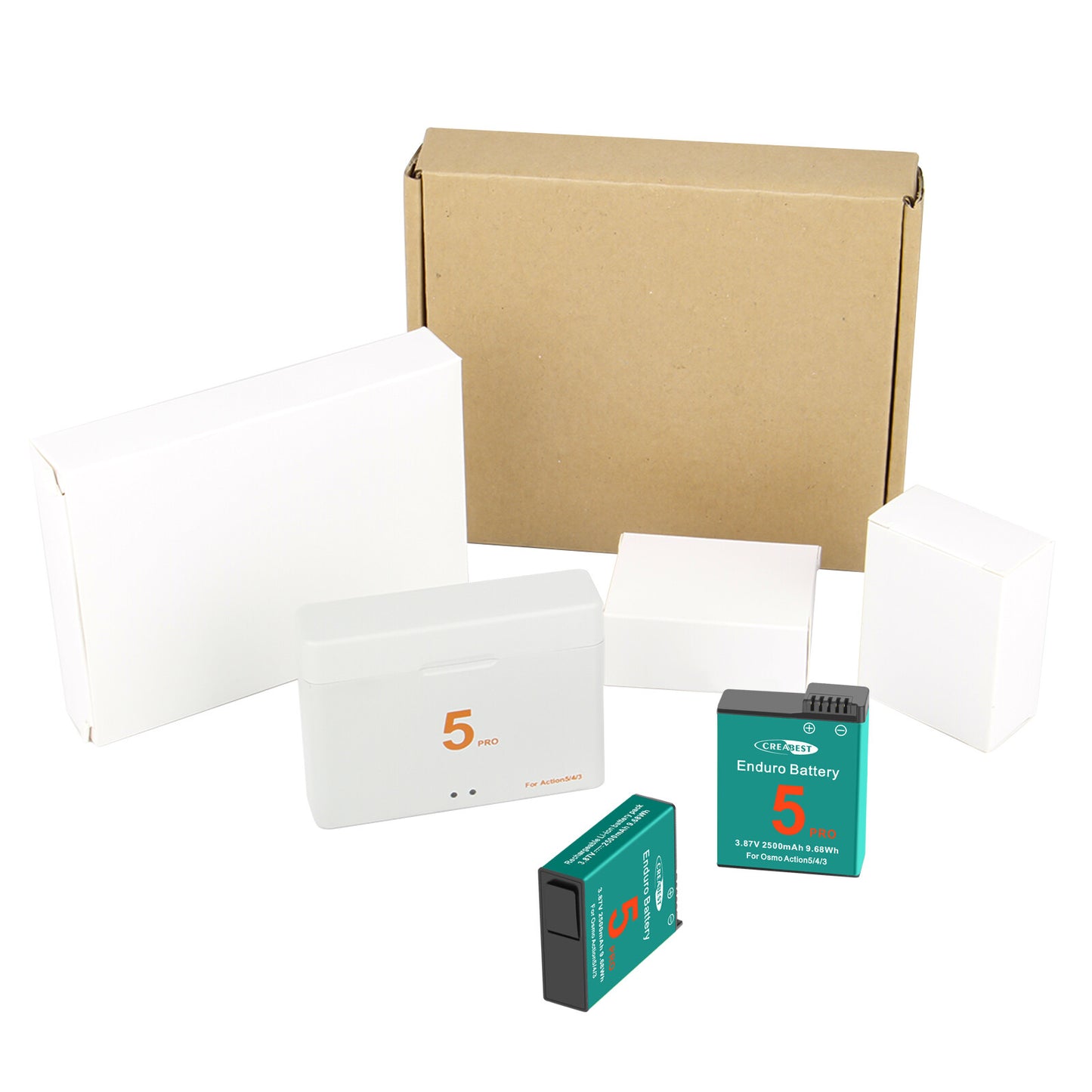 2x Batterie+Caricabatterie Per DJI Osmo Action 5 Pro Action 4 Action 3