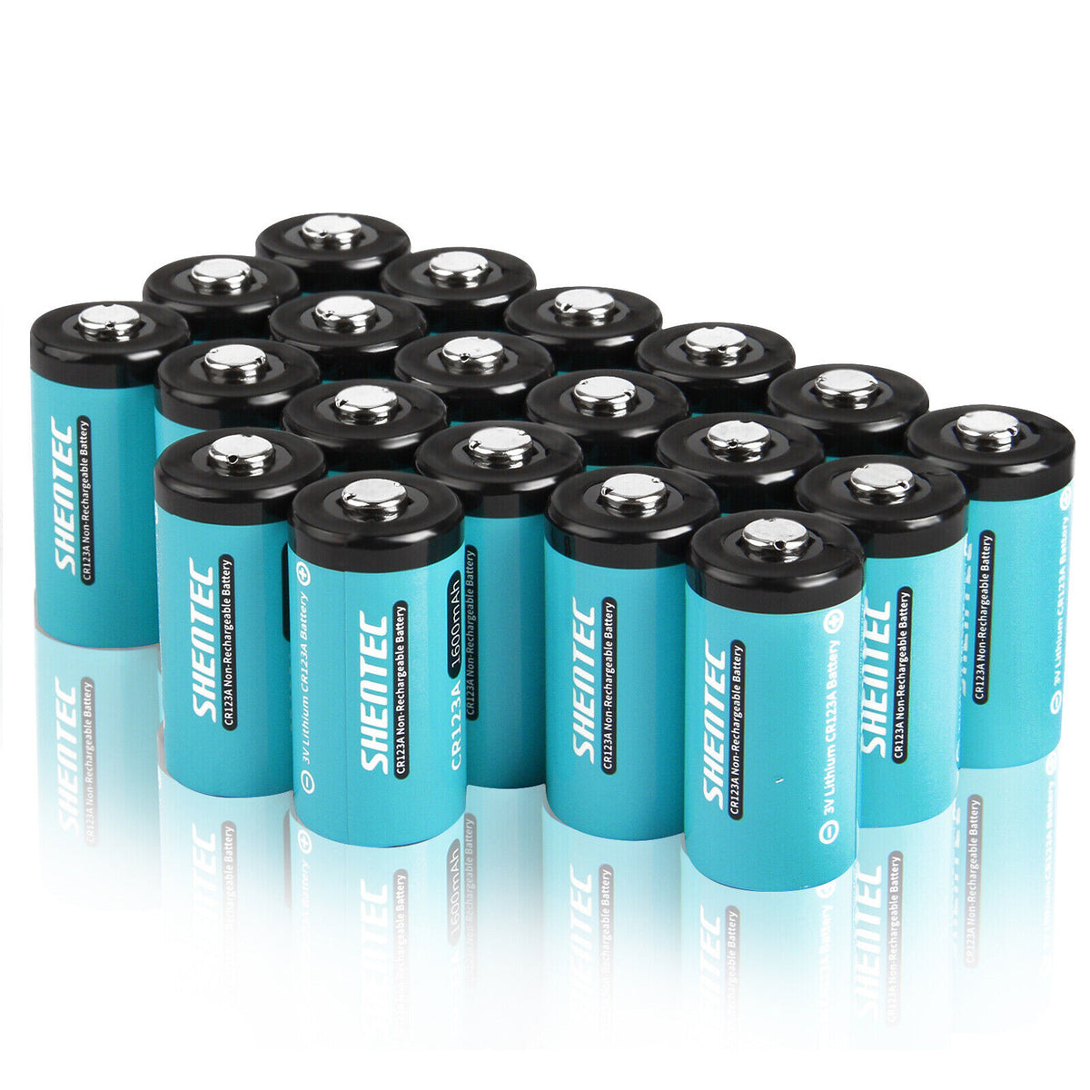 SHENTEC 20x Batterie al litio 3V 1600mAh 123 CR123 CR123A per fotocamera DL123A