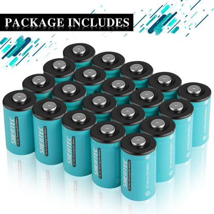 SHENTEC 20Pcs 1000mAh 3Volt CR-2 CR2 BATTERIE AL LITIO PER DR2R DLCR2 KCR2 CR17355