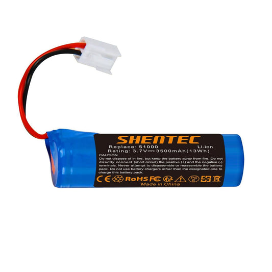 SHENTEC Batteria sostitutiva Li-ion 3,7V 3500mAh per pulitore per finestre Leifheit Dry&Clean 51000, 51002, 51113, 51114