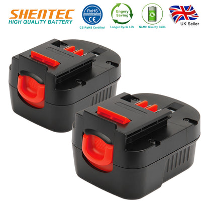 SHENTEC 2x BATTERIA Ni-MH 12V 4.0Ah PER Firestorm FS120B FSB12 Decker A1712 A12EX