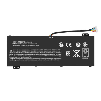 Batteria sostitutiva 57Wh 15.4V AP18E8M E7M 4ICP4/70/88 per Acer Nitro 7 AN715-51 AN515-52