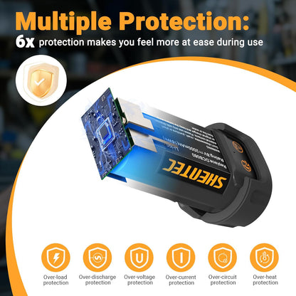 SHENTEC 2000mAh 8-Volt Replacement Battery Compatible with DEWALT