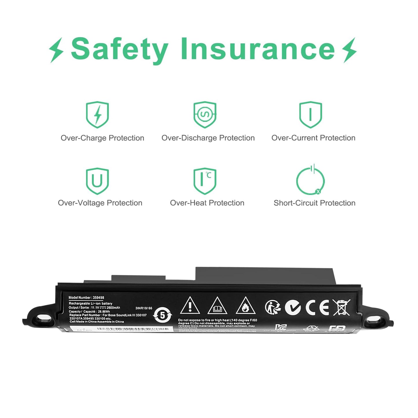SHENTEC 359495 2600mAh Replacement Battery for Bose SoundLink III