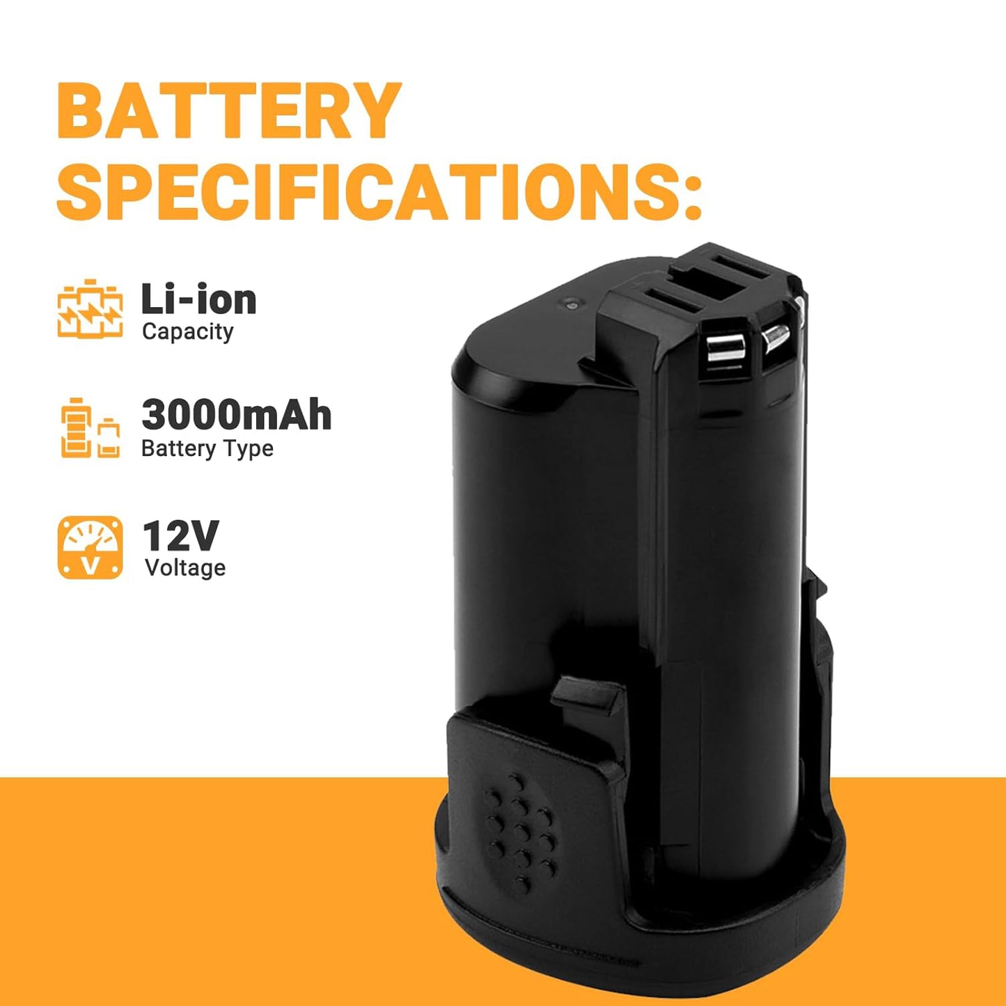 SHENTEC Batteria agli ioni di litio 3000ｍAh 12V compatibile con Dremel (Caricabatterie 12V incluso)