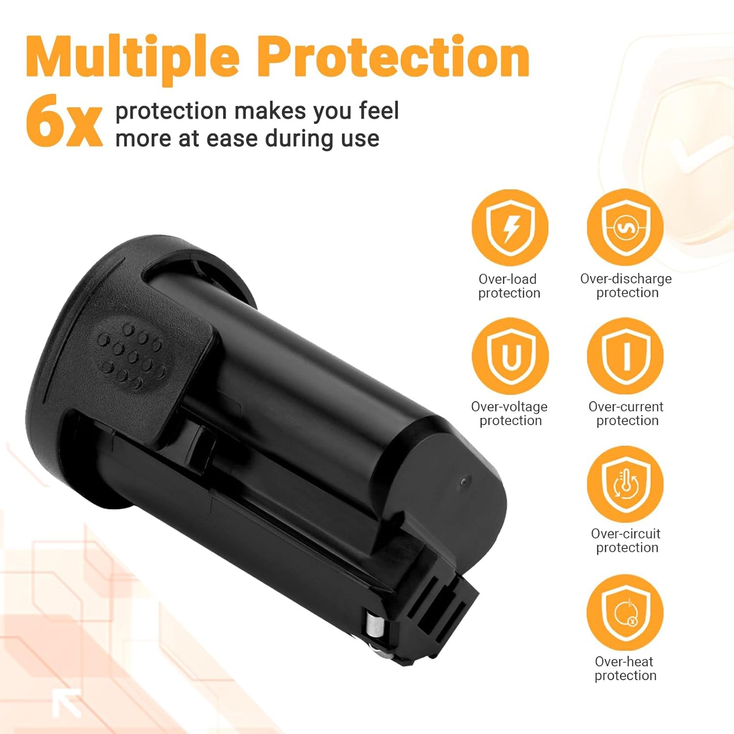 SHENTEC Batteria agli ioni di litio 3000ｍAh 12V compatibile con Dremel (Caricabatterie 12V incluso)