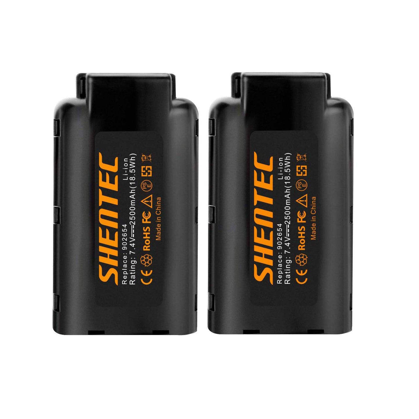 SHENTEC 2 Pack 7.4V 2.5Ah  2500mAh Battery Compatible with Paslode