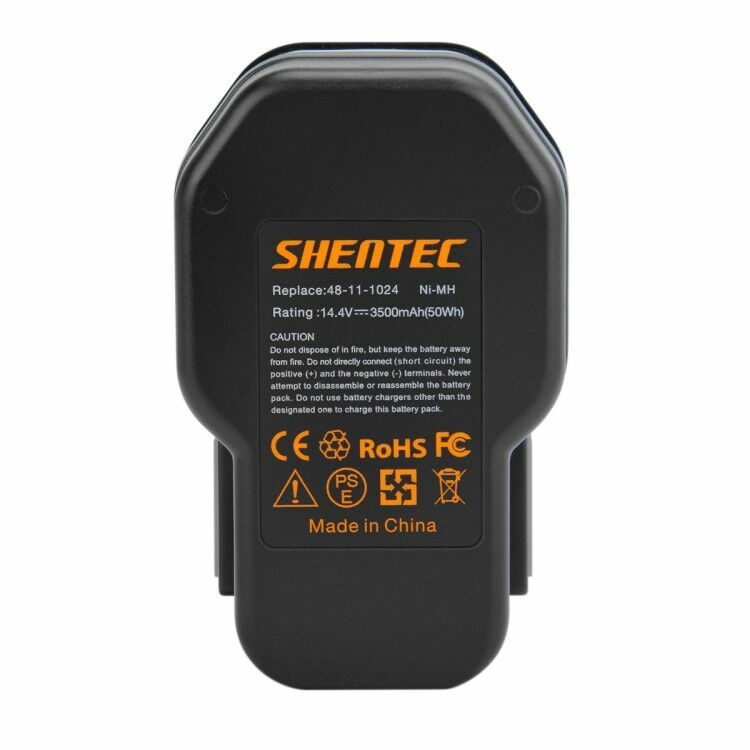 SHENTEC Batteria Ni-MH 14.4V per AEG 48-11-1000, 48-11-1014, 48-11-1024 MILWAUKEE 0511-21