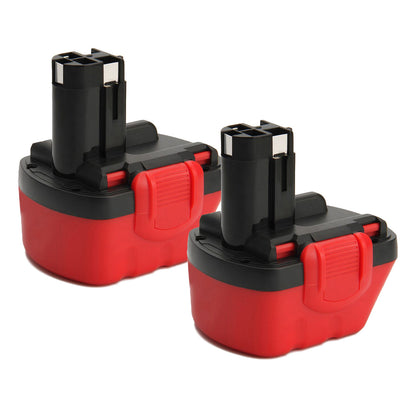 SHENTEC 2X Batteria 12V 5.0Ah + Caricabatterie per Bosch 2607335249 2607335261 2607335273 BAT043 BAT045