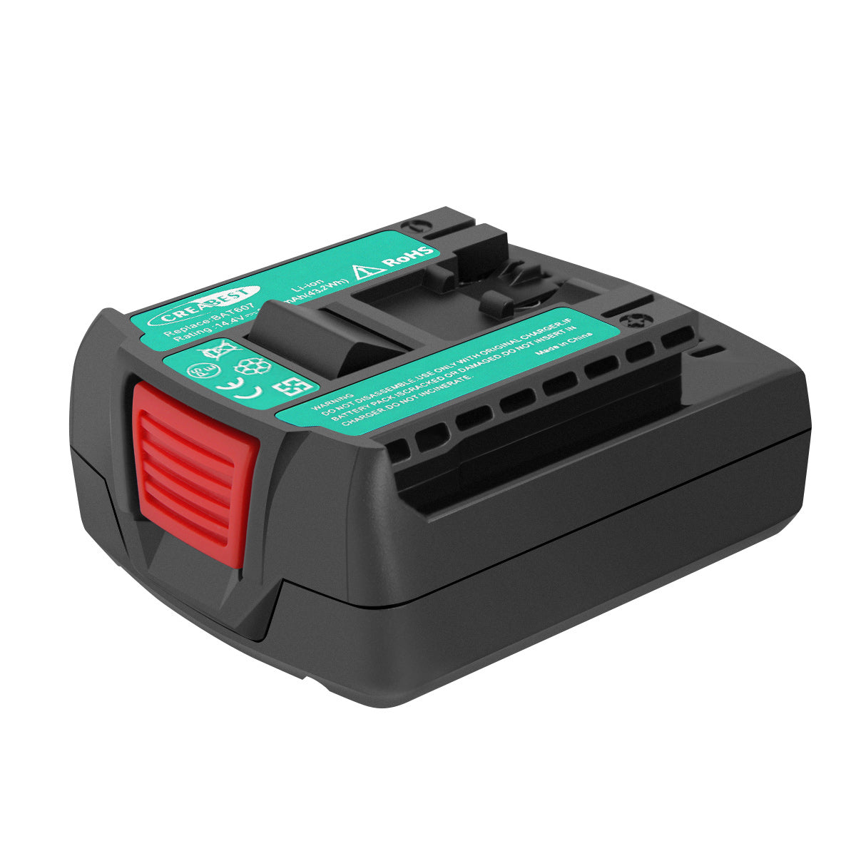 SHENTEC Batteria di ricambio Li-ion 14.4V 3500mAh per Bosch BAT607G BAT607 BAT614G 2607336318 2607336150