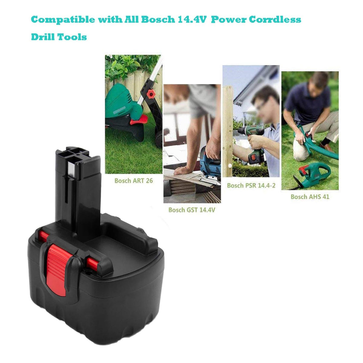 SHENTEC 14.4V 3.5Ah Ni-MH Batteria di ricambio compatibile con BAT038 BAT040 BAT041 BAT140 BAT159 2607335263 2607335264 2607335275 2607335276 2607335385