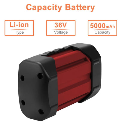 SHENTEC Batteria sostitutiva Li-ion 36V 5aH per Bosch Rotak 32 LI 34 LI 37 LI 43 LI Bosch 36V BAT810 BAT836 BAT840 D70771 2607336003