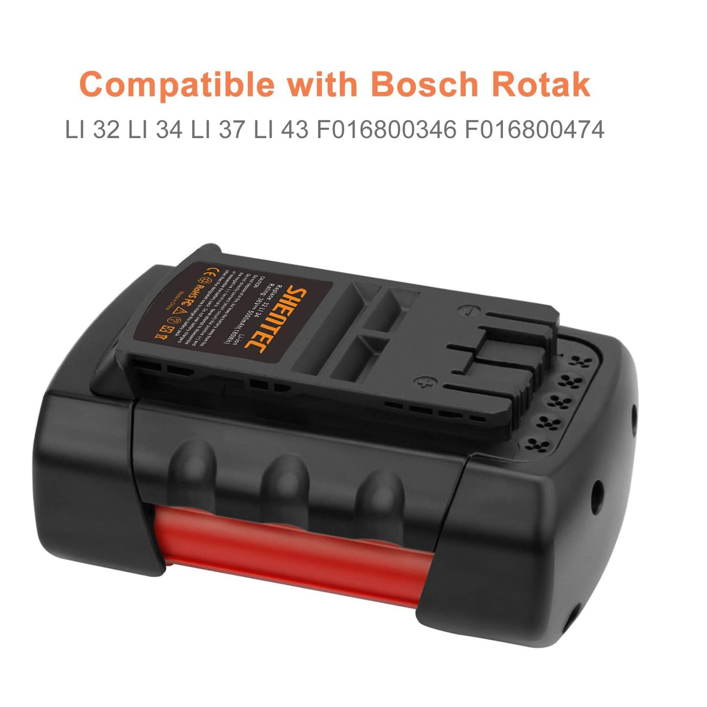 SHENTEC Batteria sostitutiva Li-ion 36V 5aH per Bosch Rotak 32 LI 34 LI 37 LI 43 LI Bosch 36V BAT810 BAT836 BAT840 D70771 2607336003