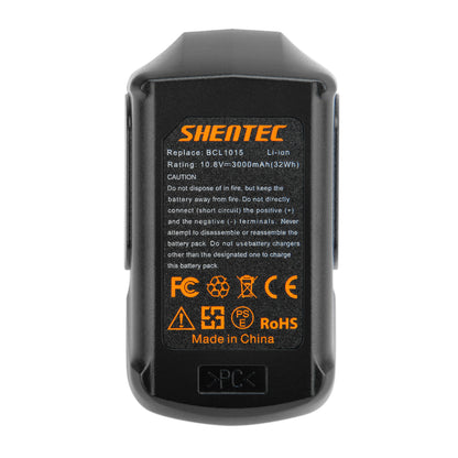 SHENTEC batteria Li-ion .0Ah 10.8V per Hitachi BCL1015 BCL1030 FCR10DL DB10DL 329370 329369