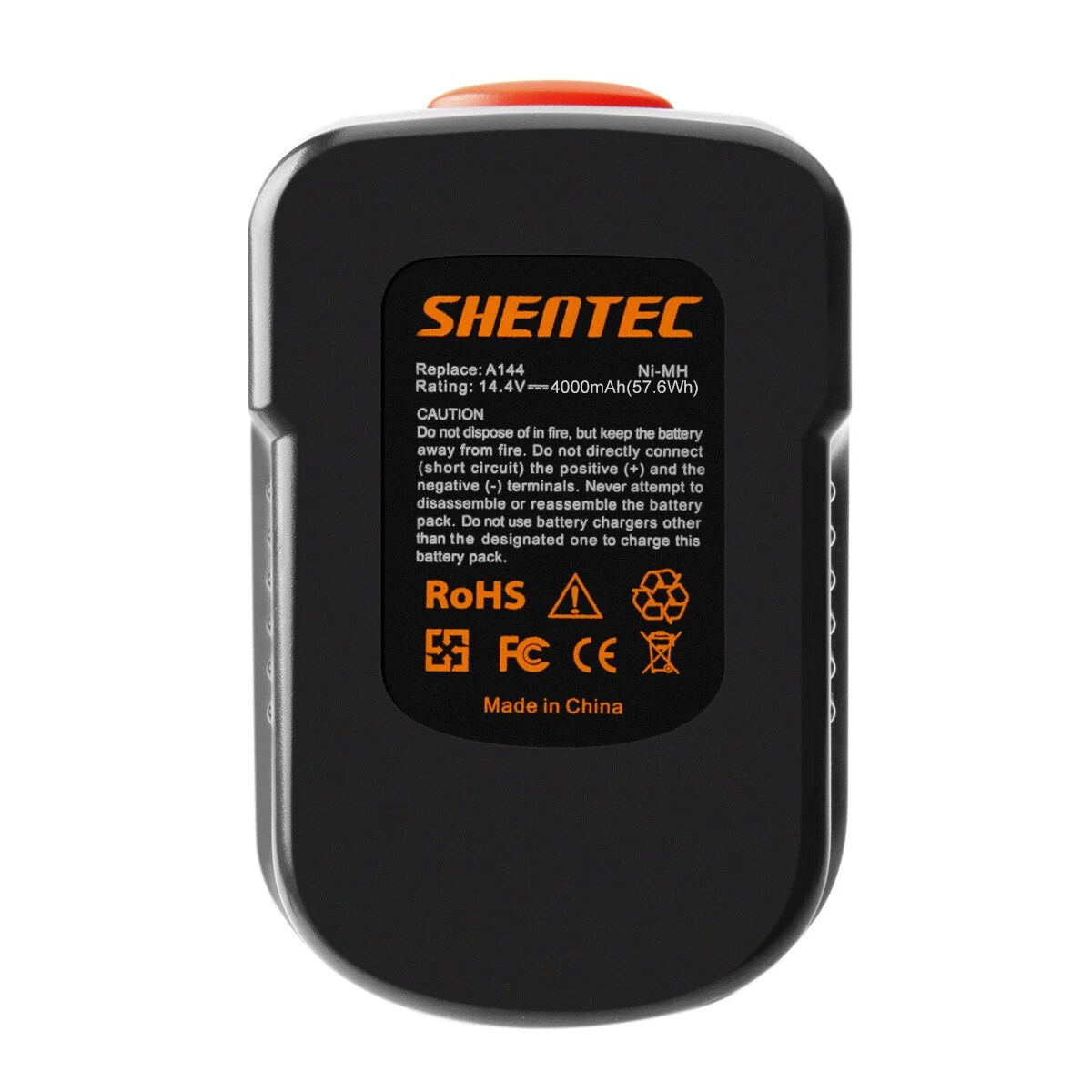 SHENTEC Caricabatterie Ni-MH 4.0Ah 14.4V per Black & Decker A14 B-8316