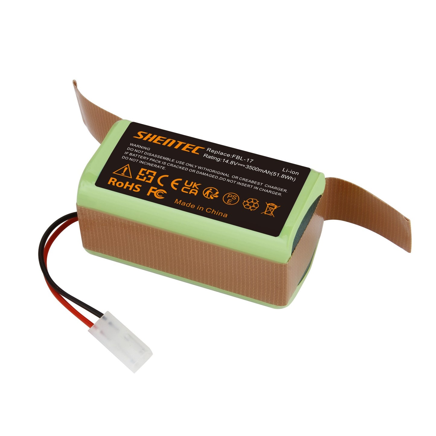SHENTEC Batteria 14.8V 3.5Ah per Bissell EV675,2503, 2933, 2859, 3115,Bob Sweep WJ540011