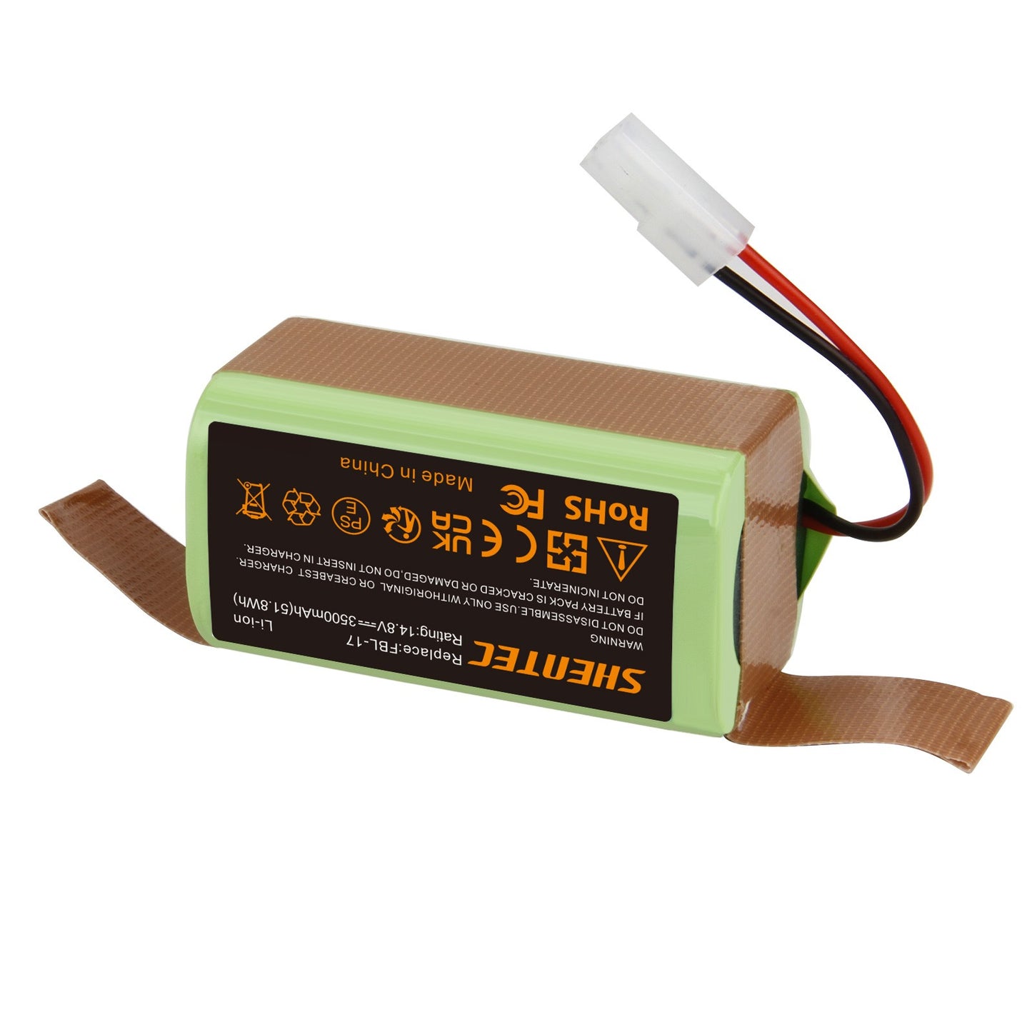 SHENTEC Batteria 14.8V 3.5Ah per Bissell EV675,2503, 2933, 2859, 3115,Bob Sweep WJ540011