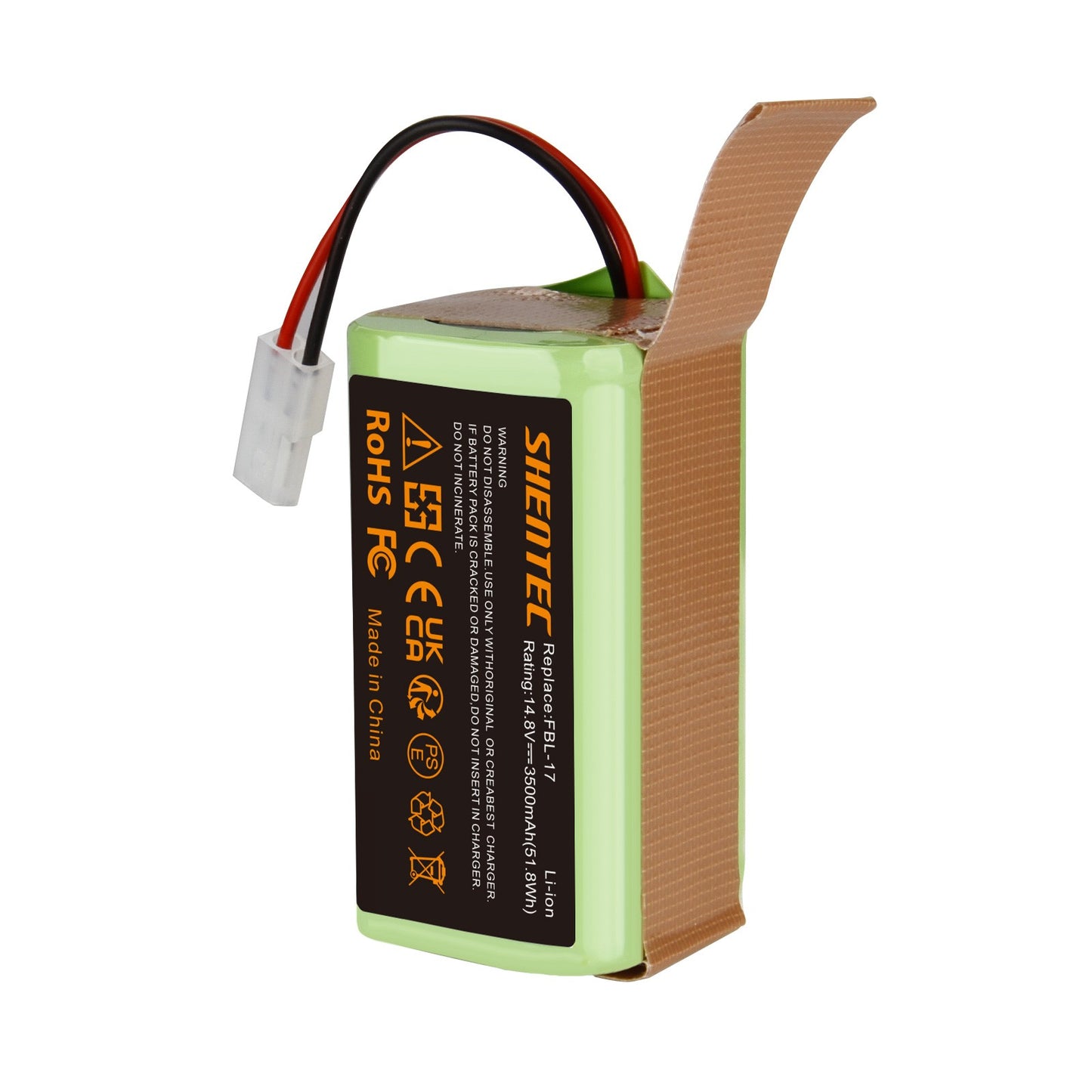 SHENTEC Batteria 14.8V 3.5Ah per Bissell EV675,2503, 2933, 2859, 3115,Bob Sweep WJ540011