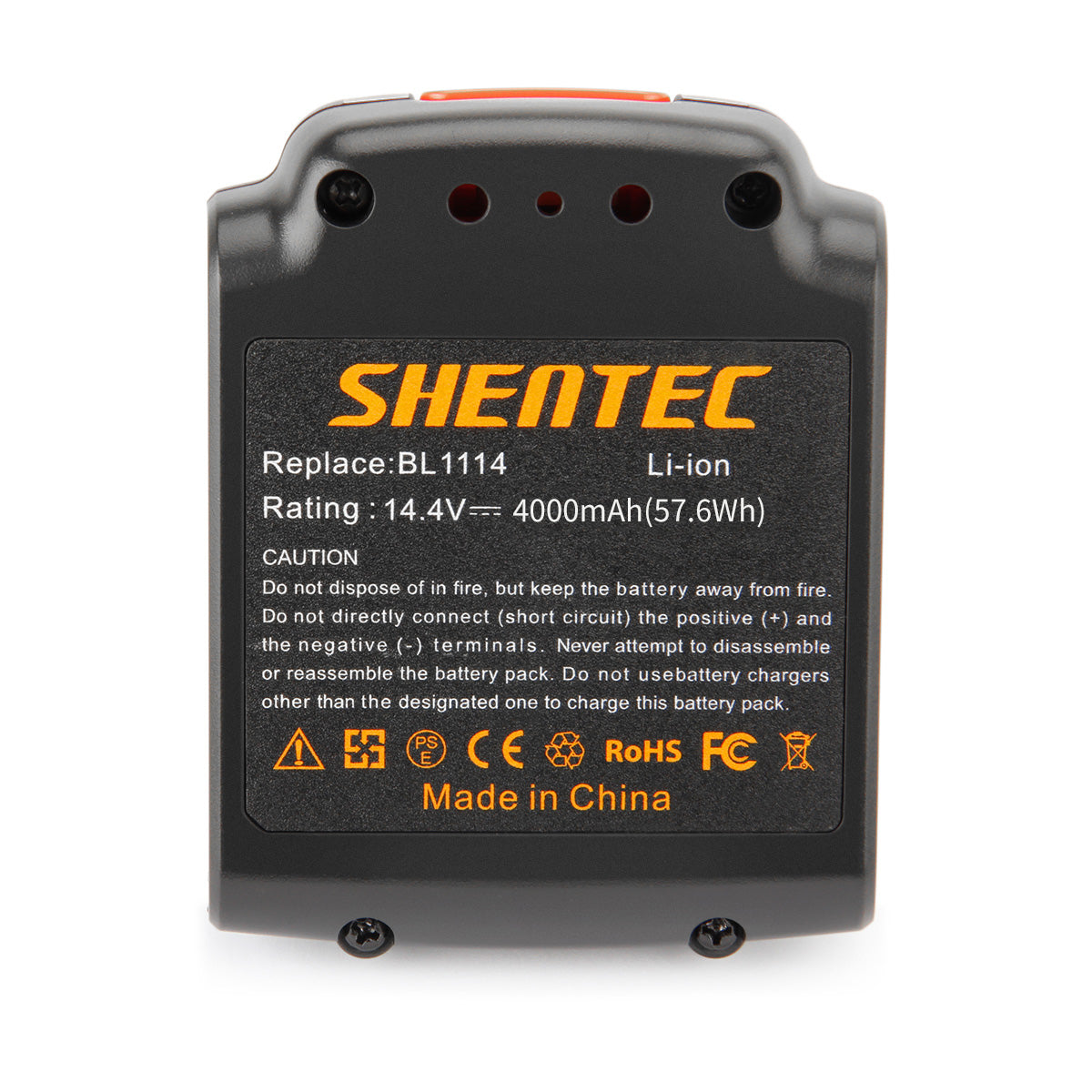 SHENTEC 14.4V 4000mAh Batteria Li-ion per Black&Decker BL1114 BL1314 BL1514 LDX116 EPL148