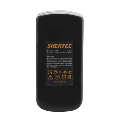SHENTEC Batteria Ni-MH 3.5Ah 12V per Festool C12 C12LI T12+3 BPC12 BPS12C BPS12S