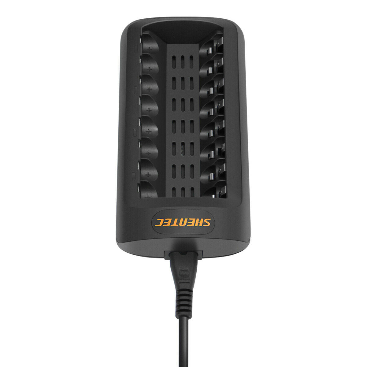 SHENTEC Caricabatterie LED intelligente per 8 batterie ricaricabili AA/AAA Ni-MH/Ni-Cd