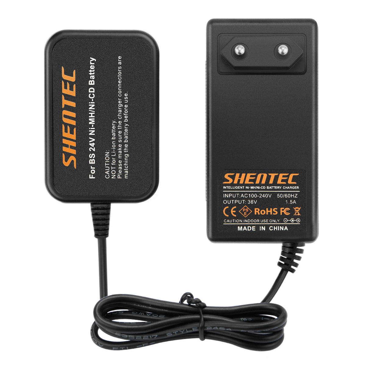 Caricabatterie SHENTEC 7.2V-24V Ni-MH/CD per Bosch BAT040 BAT045 BAT240 GDS GSR GS PSB