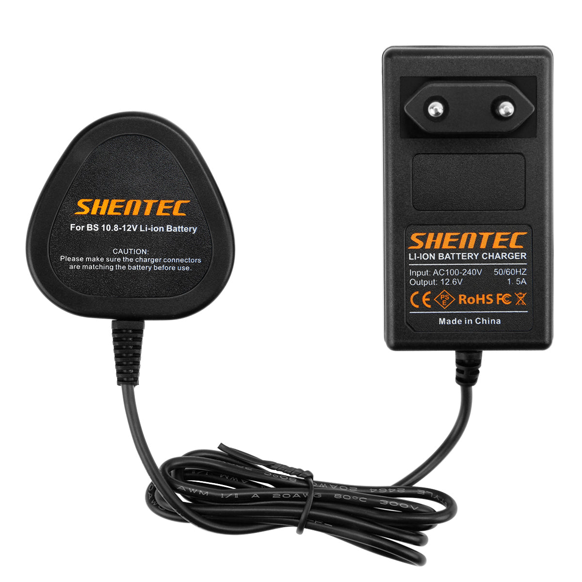 Caricabatterie Li-ion SHENTEC 10.8V/12V per Bosch BAT411 BAT412 BAT413 2607336864 2607336013