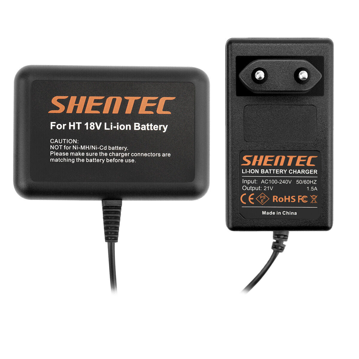 SHENTEC Caricabatterie per batteria Li-ion 18V per Hitachi BSL1815 BSL1830 330068 330557 330067