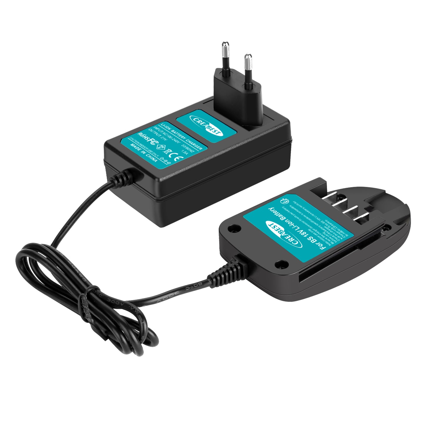 SHENTEC caricabatterie Li-ion 18V per Bosch PST 18 LI PSB 18 LI-2 1600Z00000 1600Z0003U