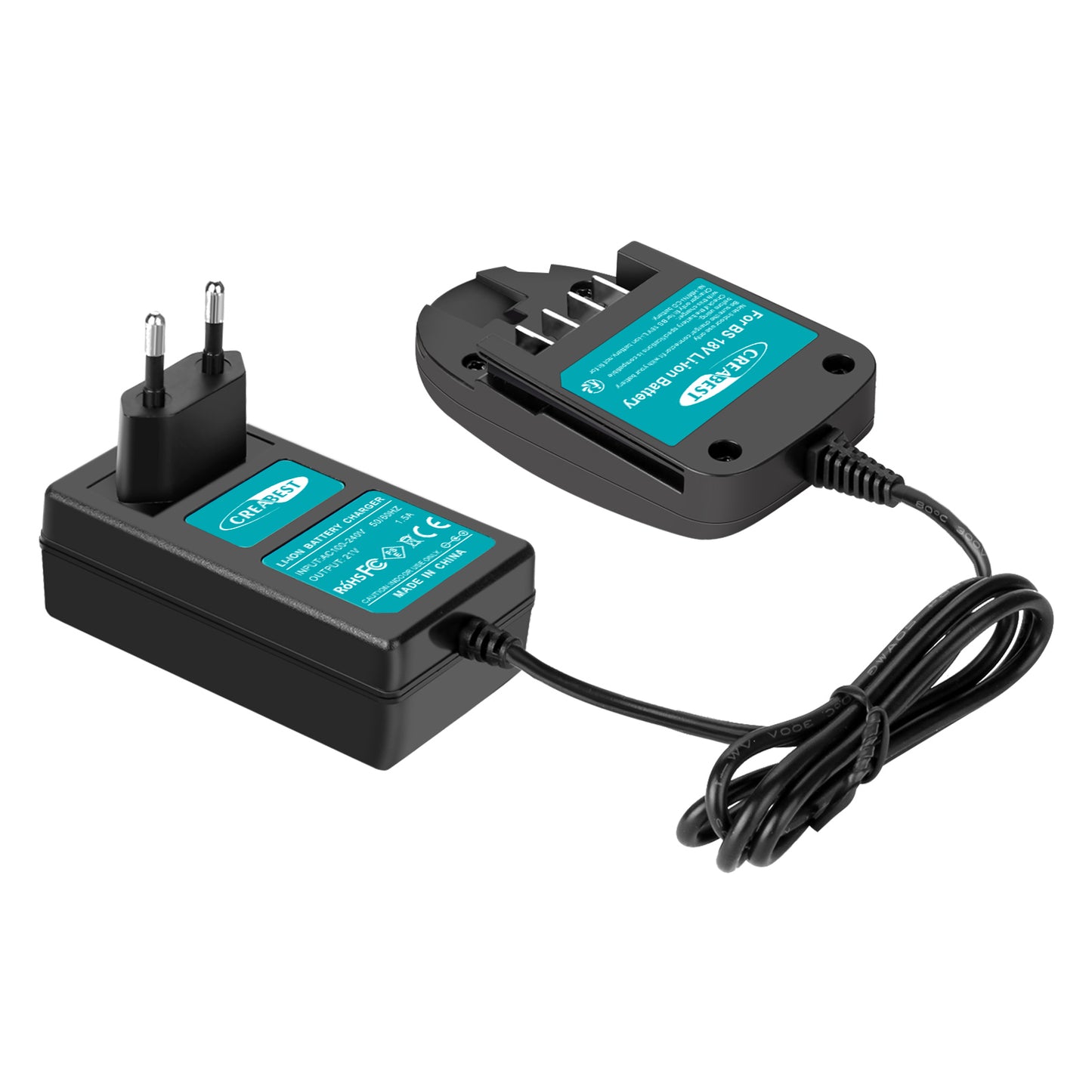 SHENTEC caricabatterie Li-ion 18V per Bosch PST 18 LI PSB 18 LI-2 1600Z00000 1600Z0003U