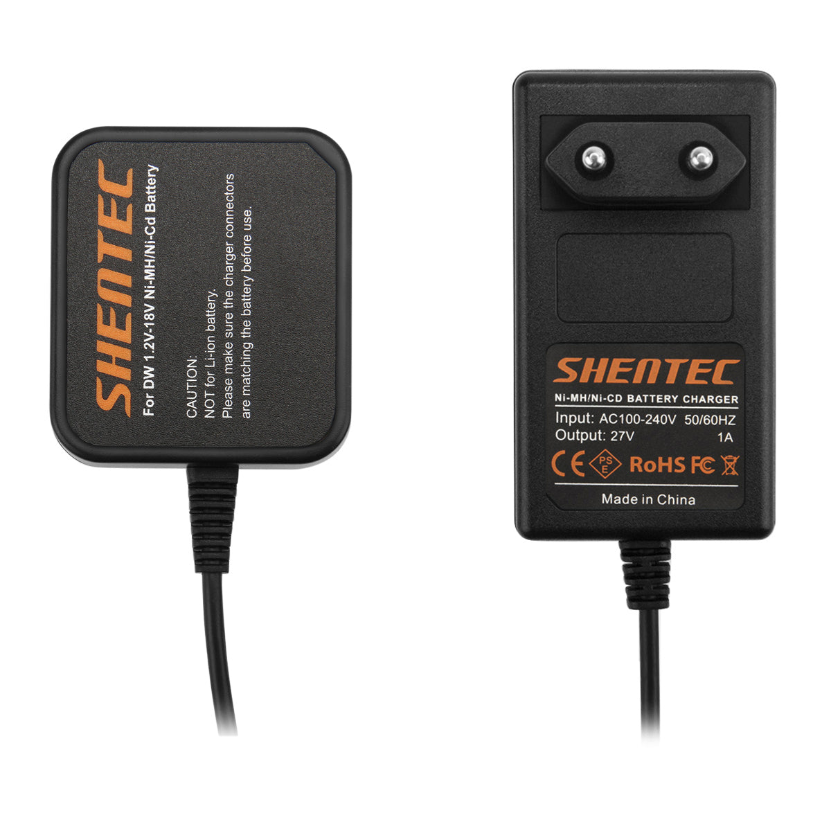 Caricabatterie SHENTEC per Dewalt DW925K-2, DW925K2, DW920K, DW920K-2 (1.2V–18V)