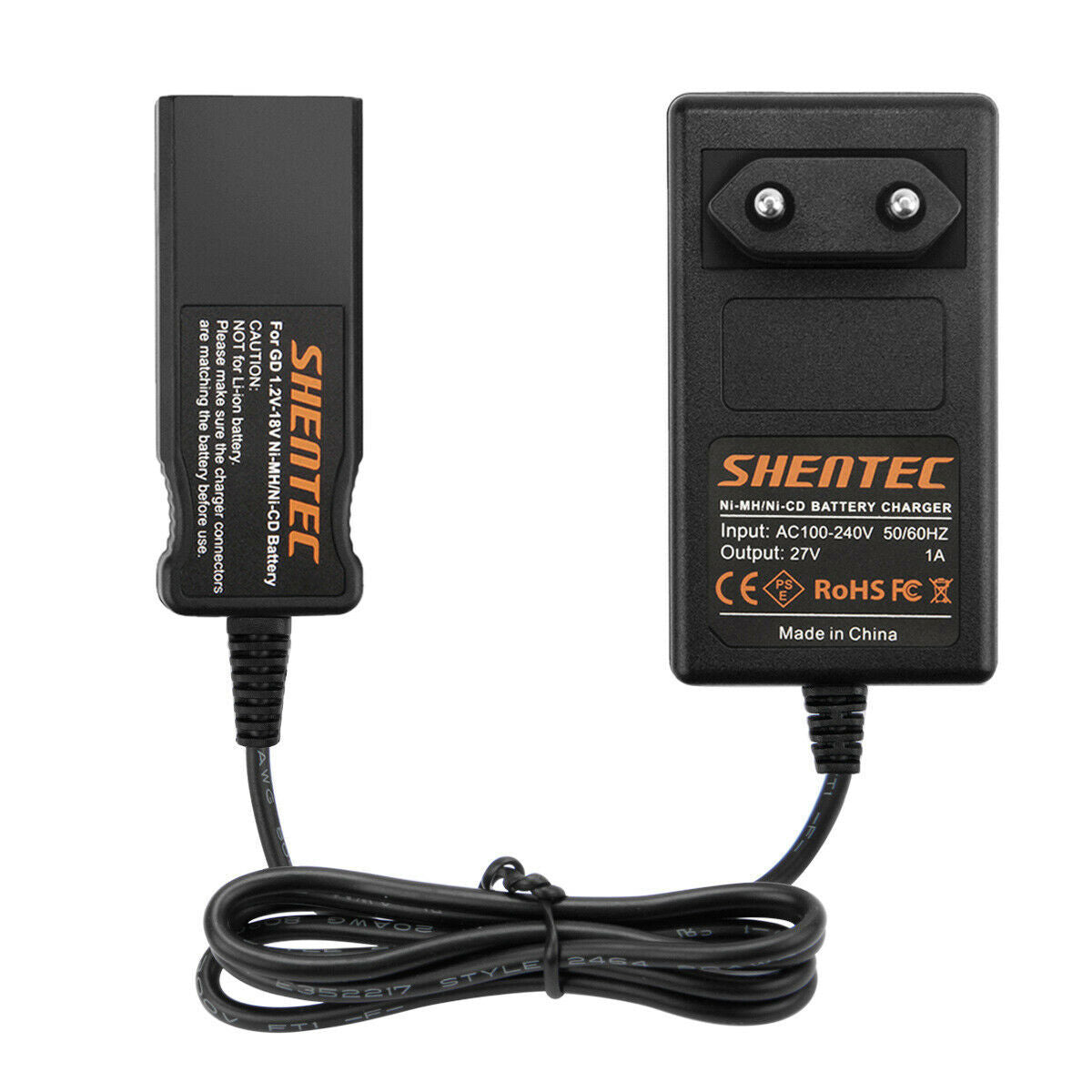 SHENTEC Caricabatterie 18V Ni-MH/Ni-CD per Gardena Turbotrimmer SmallCut 300 648872 8834-20