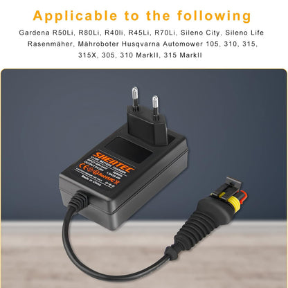 SHENTEC Caricabatterie 28V 1.3A per Husqvarna Automower 105 305 310 Mark II 315 Mark II, 315 Mark II, Robot tosaerba