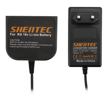 SHENTEC Caricabatterie agli ioni di litio 18V per AEG M1830R B1820R L1815R B1830R BUS18X B1814G BX18