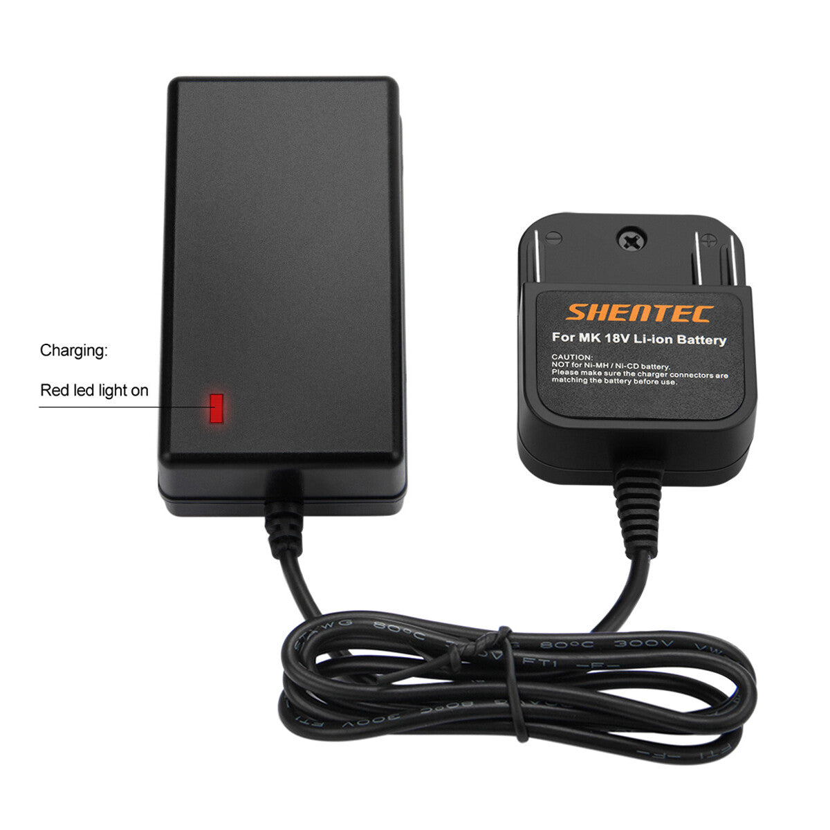 Caricabatterie per batterie Li-ion SHENTEC per Makita BL1830 LXT400 BL1815 BL1840 194205-3 BL1850