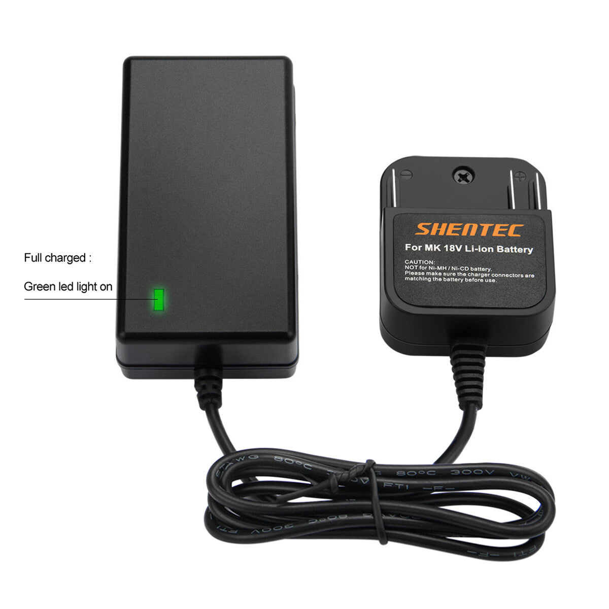 Caricabatterie per batterie Li-ion SHENTEC per Makita BL1830 LXT400 BL1815 BL1840 194205-3 BL1850