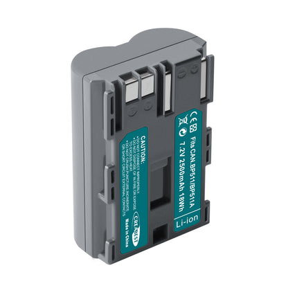 Caricabatterie Doppio con LCD per 2x Batterie BP-511 per Canon EOS 40D 50D BP-511A 300D 20D 30D