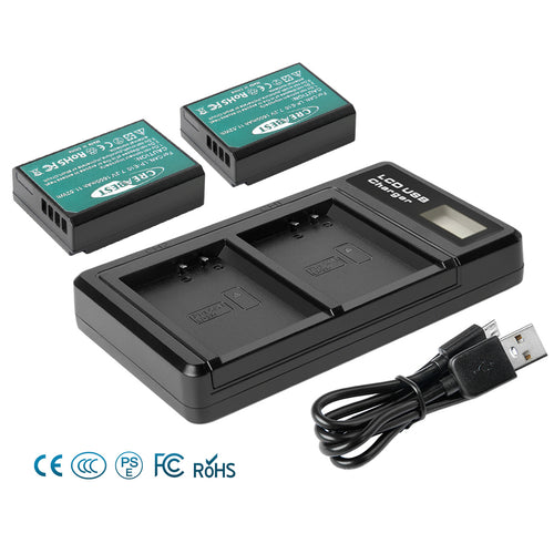 2x Batteria LP-E10 e Caricabatterie per Canon Rebel T3 T5 Kiss X50 EOS 1200D 1300D 2000D