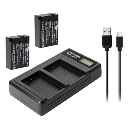 2x LP-E17 Batteria+Caricabatterie per Canon M3 200D 250D 750D 850D 800D X8i X9 77D M6 M5