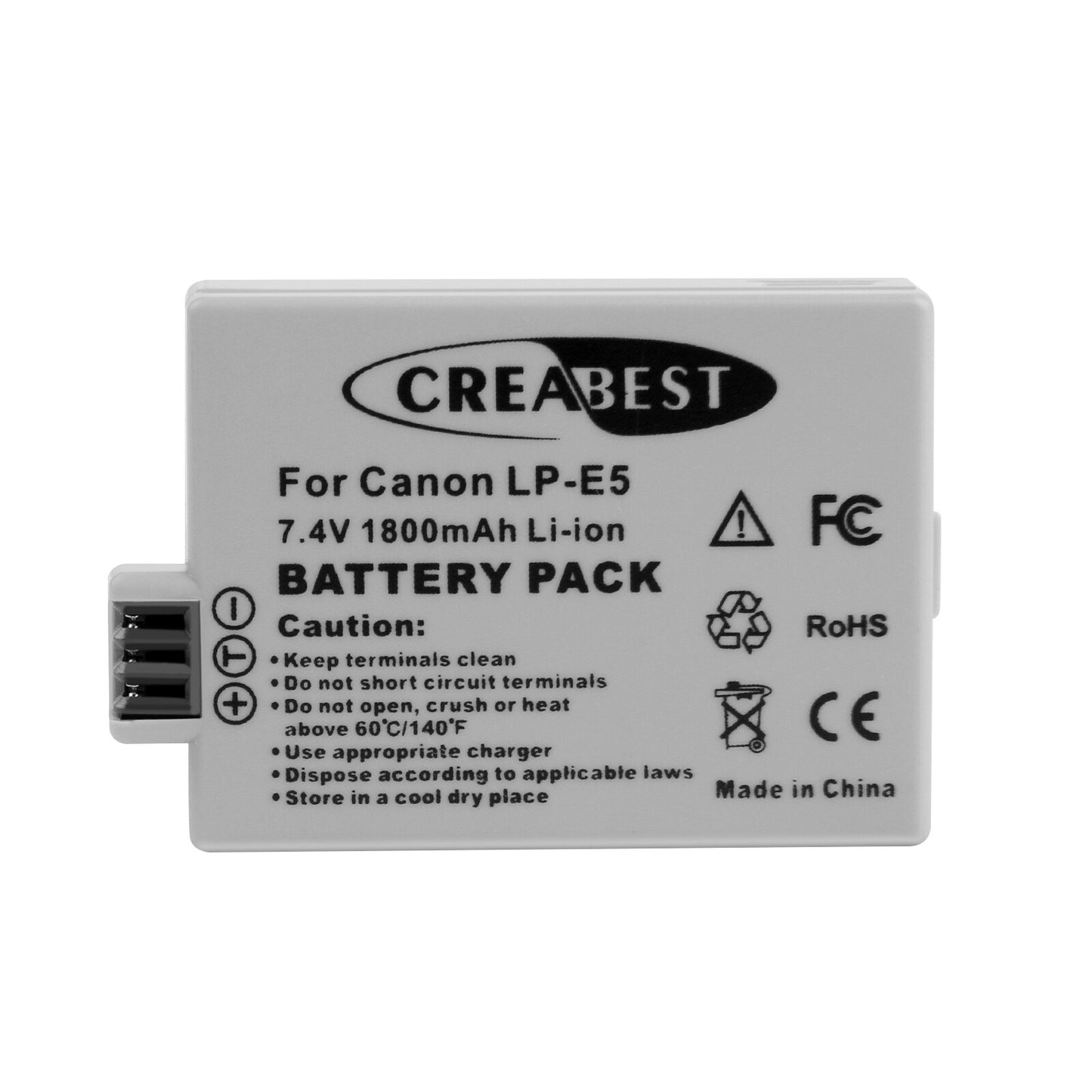 2× Batteria LP-E5 1800mAh per Canon EOS 450D 500D 1000D Rebel T1i Xs Kiss X3 X2