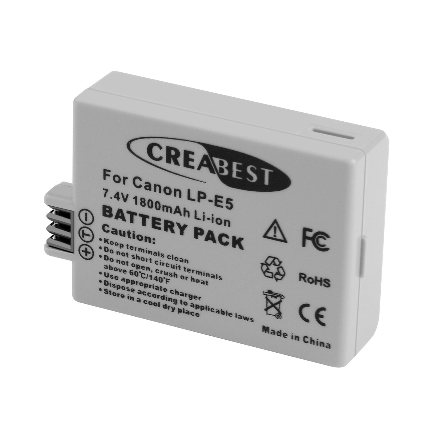 2× Batteria LP-E5 1800mAh per Canon EOS 450D 500D 1000D Rebel T1i Xs Kiss X3 X2