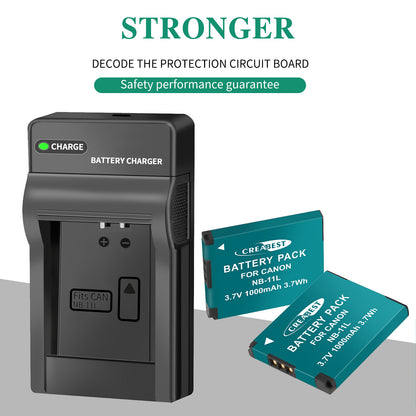 2x Batterie NB-11L/11LH + Caricabatterie Per Canon SX410 SX420 SX430 IS IXUS 180 185 190
