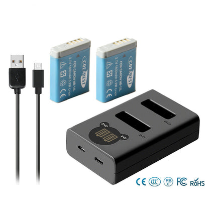 2x Batteria NB-13L + caricatore LCD per Canon PowerShot SX620 HS G5X G7X Mark III II
