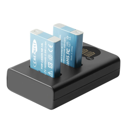 2x Batteria NB-13L + caricatore LCD per Canon PowerShot SX620 HS G5X G7X Mark III II