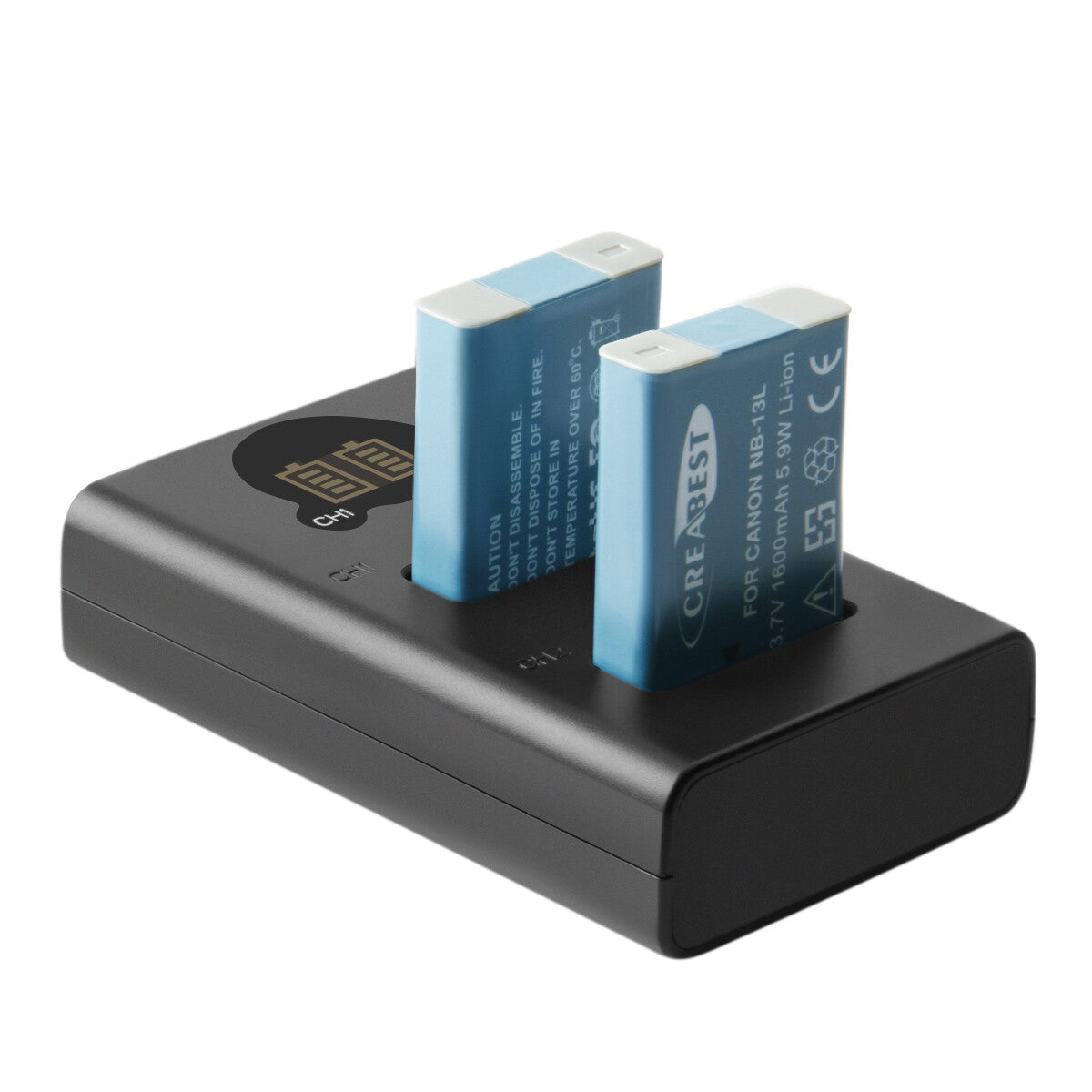 2x Batteria NB-13L + caricatore LCD per Canon PowerShot SX620 HS G5X G7X Mark III II