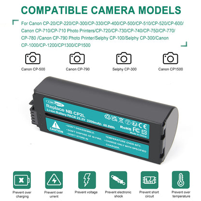Batteria 22.2V NB-CP1L per Canon Selphy CP1200 CP1300 CP1500 CP-910 NB-CP2L CP2LH